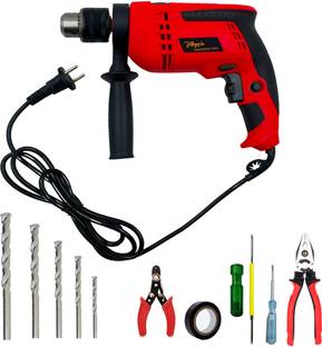 Hillgrove HGCM1167M1 700W Drill Machine with 5Pcs Hand Tool Kit, 5Pcs Masnory Drill Bits for Making Ho...
