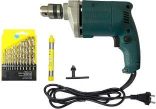 Inditrust 6 MONTHS WARRANTY 10mm Electric Drill Machine with 6-Months Warranty,13pcs HSS Drill Bits Pi...