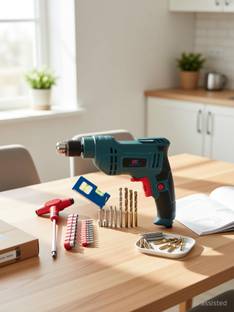 Digital Craft 100% Copper Winding Electric 600w Reversible Drill Machine 10MM,Mini Pocket Level,T-Bar ...