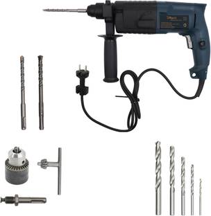 Hillgrove HG05M6 20mm Hammer Impact Drill Machine Forward/Reverse Rotaion with Gloves,3Pcs SDS Plus,Dr...