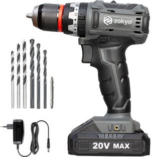 ZOKYO 20V Cordless Impact Drill WT BM18-38, 35Nm, Brushless Motor, 3 Mode, 0–1450 RPM, 10mm Keyless Ch...