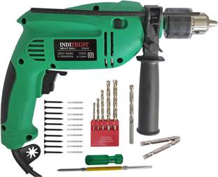 Inditrust 6 Month Warranty 100% Copper Winding 700W 13mm Electric Impact Drill machine with 5pc masonr...