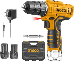 INGCO 2pcs 1.5Ah Batteries Electric Power Drill 12V Lithium-Ion Cordless Drill