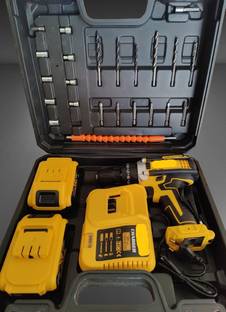 RMGS MAAF PRO 20V, 10mm XR Li ion Cordless Hammer Drill Driver with 2x4.0 Ah Batteries + 25 Pieces Acc...
