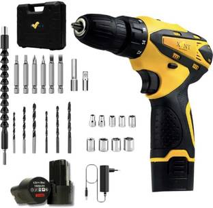 NTH XLNT 2 X 12v Batteries With Variable Speed Control & 24pcs Accessories Tool Kit Cordless Drill