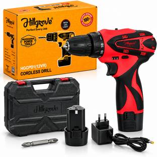 Hillgrove HGCM1379M1 12V 10mm Electric Wireless Mini Cordless Charging Screw Drilling HGCM1379M1 Wall ...