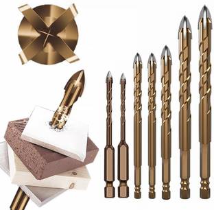 PROBEROS 7pcs Alloy Steel Drill Bits Set 3mm to 12mm for Concrete Wood 7pcs Alloy Steel Drill Bit Set 3mm to 12mm Hex Shank Carbide Concrete Drill Bits Masonry Bits