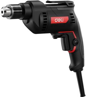 Deli DE-DZ10-2E 500W Corded Electric Drill with 0-3300RPM No-Load Speed 220-240v ~ 50hz/60hz Power Drilling Machine for DIY & Professional Use Pistol Grip Drill