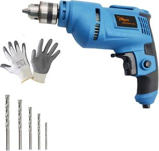 Hillgrove HGCM1095M1 700W Power Drill Machine with Gloves, 5Pcs Masonry Drill Bits for Making Holes in...