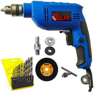 Mamodiaz Relfa Rf-Ed-10LR (450)Left Right Drill Machine and Iron Cutting & Complete Set With 13 pcs Dr...