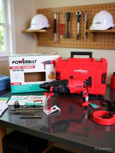 PowerBilt PBT-RH-30A ROTARY HAMMER DRILL 30MM DRILL MACHINE 2500WATT POWER DRILL 3 TYPES HAMMER MODES ...