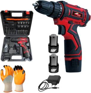 RanPra 12 VOLT CORDLESS SCREWDRIVER / DRILL MACHINE WITH SAFETY GLOVES Cordless Drill