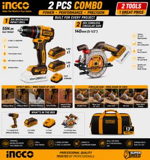 INGCO INGCO 2PCS COMBO ( 5" Cutter Machine + Cordless Drill