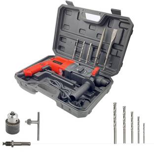 Hillgrove HGCM1046M1 26mm Hammer Impact Drill Machine with 5Pcs SDS Plus Bits,Drill Chunk (13mm) and 5...