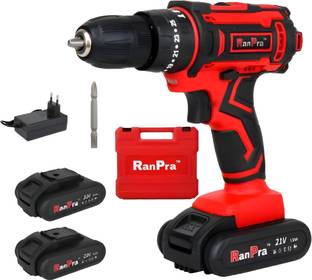 RanPra RP-512 21V CORDLESS DRILL | 1 CHARGER | 2 BATTERY | 1 SCREW BIT | A PORTABLE BOX | Cordless Drill