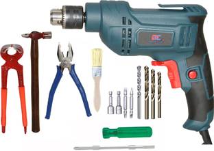 Digital Craft 100% Copper Winding Electric 600w Reversible Drill Machine 10MM,8' Pincer Plier,4 Utilit...
