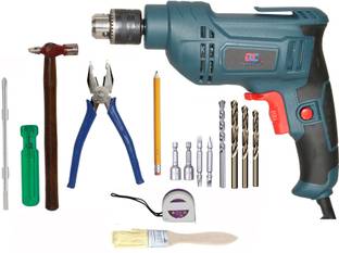 Digital Craft 100% Copper Winding Electric 600w Reversible Drill Machine 10MM,Tape 3Mtr,4 Utility Tool...