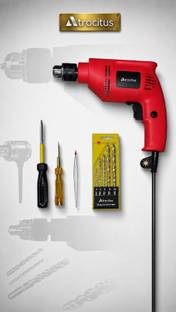 Atrocitus Atrocitus 10mm Drill with 5-Piece Masonry Bits and Hand Tools ATR745_10mm_(LR)_Masonry_TW_Ts...