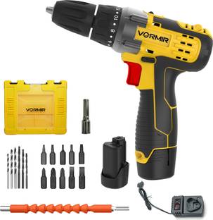 iBELL VORMIR VR CD12-45 Cordless Drill Driver, 2 Batteries, 12V, 0-400/0-1450RPM,25Nm, 31 Accessories ...