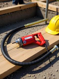 Mass Pro Portable Concrete Vibrator 35MM Concrete Vibrators Electric Cement Soil Mixer with Stick Heav...