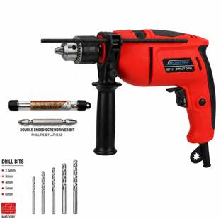 DELIVERYPAX 780W Electric Impact Drill Machine with 13mm Chuck and 5 HSS Drill Bits Masonry Bit, and 1...