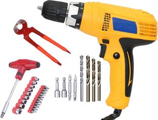 Digital Craft Electric Screw Driver 1100N,T-Bar Socket Set,8' Pincer Plier Pistol Grip Drill