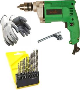 Sunseeker Electric 10MM Drill Machine 13 Pcs HSS Bits Set Drill(10 MM Chuck Size,400 Watt) SUN SEEKER 2310 Angle Drill