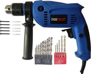 Inditrust 700w and 13pc Hss 5pc Masonry bit with 5pc Gitti 5pc Patch set Pistol Grip Drill