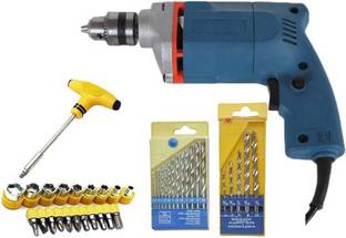 Al Hutaib 10mm Drill machine Premium Quality + 1xT-Bar set+ 2 Bit set Combo Pistol Grip Drill