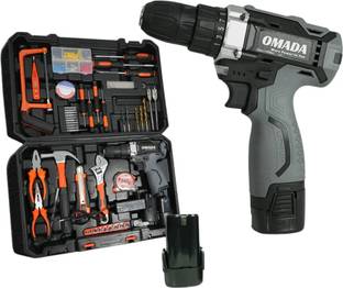 Omada Impact 16.8V Drill |105Pcs Tool Set |Copper Armature | 10mm Chuck Size | Lithium Driver Claw Hammer Wrenches Pliers DIY Accessories Tool Kit Cordless Drill