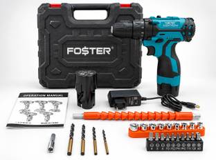 FOSTER FCD- 441 12VLI | 12V Cordless Screwdriver Machine Kit | Multiple Utility 25+ Tools | Socket Set...