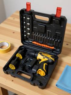 Hakimi CORDLESS DRILL MACHINE KIT x2-12V Battery Operated Kit 2 Speed and 25pc Accessories Cordless Dr...