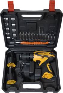 Hakimi CORDLESS DRILL MACHINE KIT x2-12V Battery Operated Kit 2 Speed and 25pc Accessories Cordless Drill