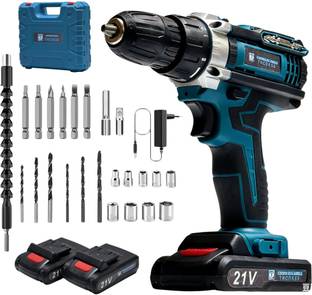 thor 21V Cordless Drill Machine with ,2 Batteries ,1350 RPM ,Flexible Shaft Torque Adjustment | Screwd...