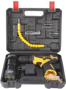 XDLB Cordless Impact Drill with X50Ti Drill Bit Set Keyless Chuck with 2 battery 1850_WIRELESS5 Cordle...