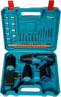 Hakimi CORDLESS DRILL MACHINE KIT x2-12V Battery Operated with 2 Speed and 25pc Accessories Cordless D...