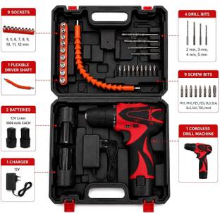 Xydrozen 12V Cordless Drill Machine with Torque Control & 25PCS Accessories 12V Cordless Drill Machine...