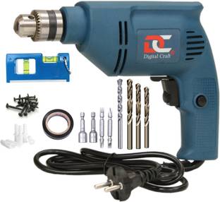 Digital Craft Electric Reversible Drill Machine ,PVC Tape Gypsum Screw Plug,Mini Pocket Level Pistol Grip Drill