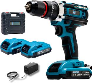 thor 21V Cordless Drill Driver Metal Chuck, 2 Li-Ion Batteries,Charger, LED Light THCDMC80 Cordless Dr...