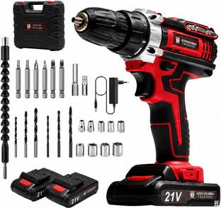 Hamid 21V Cordless Drill Machine With 2 x 21V Batteries & Charger , Kit RTCDK14 Cordless Drill