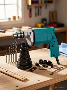 XDLB Electric Drill Machine with Masonry Bit Set Powerful Simple Electric Drill Machine 10Mm with Maso...