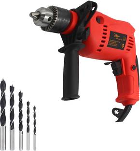Hillgrove HGCM1073M2 700W Power Drill Machine with 5Pcs Wood Drill Bits for Making Holes in Metal/Wood/Concrete with Reverse Rotation and Variable Speed HF0111 Pistol Grip Drill