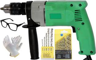डिजिटल क्राफ्ट Electric Impact Drill Machine Stone , Wood , Metal Drilling Machine Handy Drill Single Speed Drilling Machine + Accessories पिस्टल ग्रिप ड्रिल