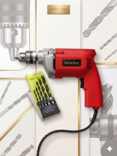 Atrocitus Atrocitus 10mm Electric Drill Machine with 5PCS Wood Drill Bit Set ATR649_(Pack of 2)_Normal...