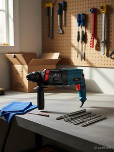 Hillgrove MCGH1029M6 All Purpose 26mm Hammer Impact Drill Machine Forward/Reverse Rotation with 5Pcs S...