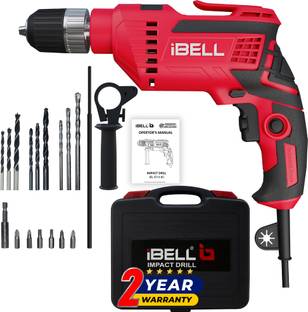 iBELL IBELL Impact Drill ID13-80, 650W, 13mm Keyless Chuck, Variable Speed ID13-80, 2800RPM Pistol Gri...