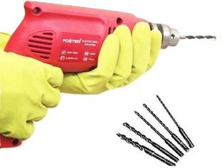FOSTER FPD-010RE Forward/Reverse 450W Drill Machine | 6 Variable speed setting fpd-010re with 5high quality bits Pistol Grip Drill