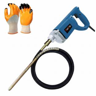 RanPra CONCERETE VIBRATOR MACHINE WITH 1.5 M LEAD HEAVY DUTY WITH SAFETY GLOVES Pistol Grip Drill