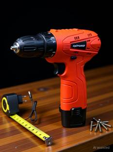 Tomahawk Tomahawk|600 RPM, 24 Nm Torque| 1.5 Ah Battery, LED Light|Wood, Metal & Plastic| O-3750 Cordl...