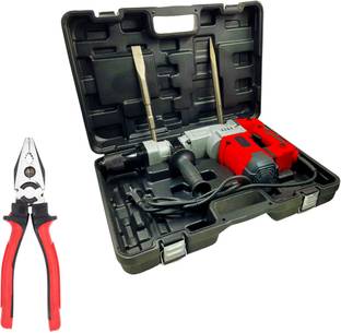 Hillgrove MCGH1066M6 18MM Demolition Chisel+Hammer Concrete Breaker Drill Machine with 8"inch Plier an...